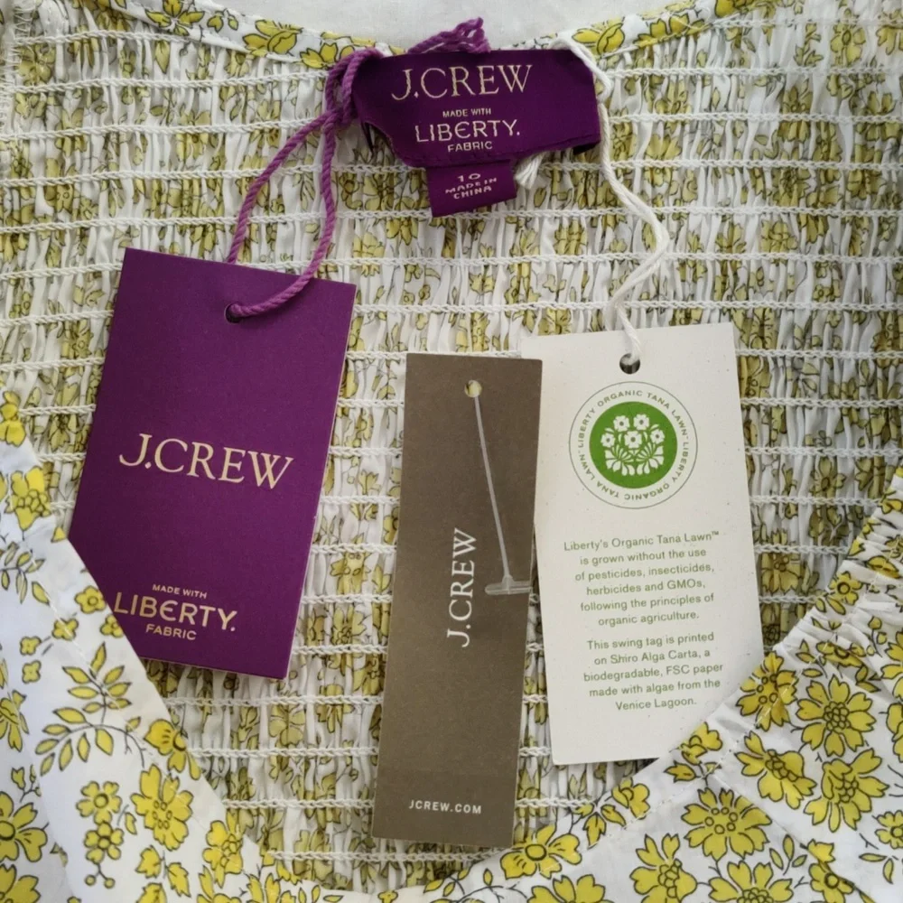 J.Crew Fitted Puff-Sleeve Top In Liberty Chapel Fabric